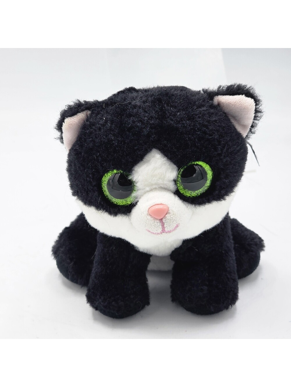 TY Beanie Baby “Ava” the Black and White Cat - No Hang Tag (6 inch) CUT TAG